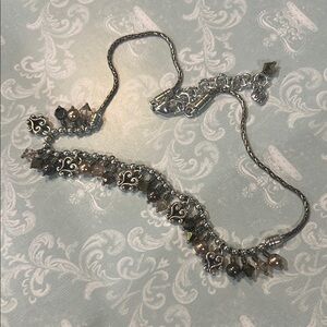 Brighton Silver and Black Crescent Necklace